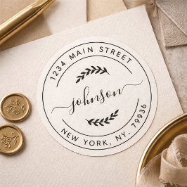 Erstellen Sie Ihre eigene Round-Rücksendeadresse Runder Aufkleber