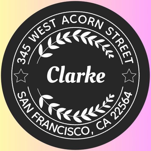 Erstellen Sie Ihre eigene Round-Rücksendeadresse Runder Aufkleber