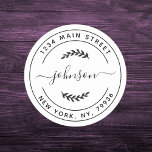 Erstellen Sie Ihre eigene Round-Rücksendeadresse Runder Aufkleber<br><div class="desc">Erstellen Sie Ihre eigene Round-Rücksendeadresse</div>