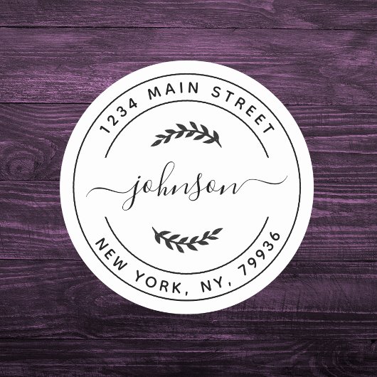 Erstellen Sie Ihre eigene Round-Rücksendeadresse Runder Aufkleber