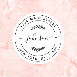 Erstellen Sie Ihre eigene Round-Rücksendeadresse Runder Aufkleber