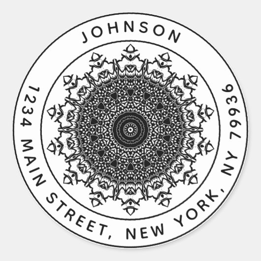 Erstellen Sie Ihre eigene Round-Rücksendeadresse Runder Aufkleber (Vorderseite)