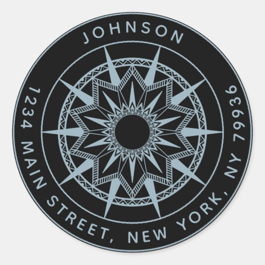 Erstellen Sie Ihre eigene Round-Rücksendeadresse Runder Aufkleber (Vorderseite)