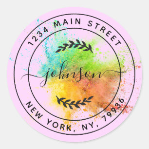 Erstellen Sie Ihre eigene Round-Rücksendeadresse Runder Aufkleber