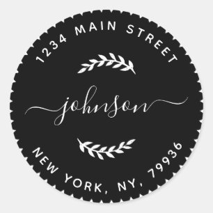 Erstellen Sie Ihre eigene Round-Rücksendeadresse Runder Aufkleber