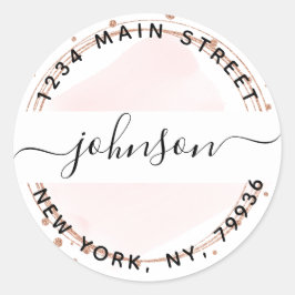 Erstellen Sie Ihre eigene Round-Rücksendeadresse Runder Aufkleber