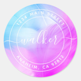 Erstellen Sie Ihre eigene Round-Rücksendeadresse Runder Aufkleber