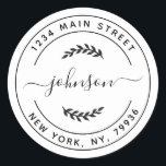 Erstellen Sie Ihre eigene Round-Rücksendeadresse Runder Aufkleber<br><div class="desc">Erstellen Sie Ihre eigene Round-Rücksendeadresse</div>