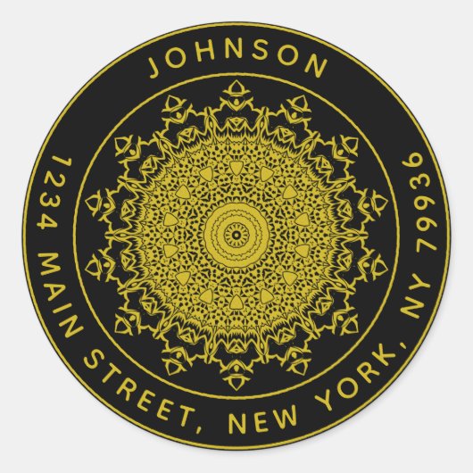 Erstellen Sie Ihre eigene Round-Rücksendeadresse Runder Aufkleber (Vorderseite)