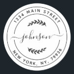 Erstellen Sie Ihre eigene Round-Rücksendeadresse Runder Aufkleber<br><div class="desc">Erstellen Sie Ihre eigene Round-Rücksendeadresse</div>