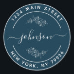 Erstellen Sie Ihre eigene Round-Rücksendeadresse Runder Aufkleber<br><div class="desc">Erstellen Sie Ihre eigene Round-Rücksendeadresse</div>