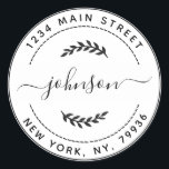 Erstellen Sie Ihre eigene Round-Rücksendeadresse Runder Aufkleber<br><div class="desc">Erstellen Sie Ihre eigene Round-Rücksendeadresse</div>