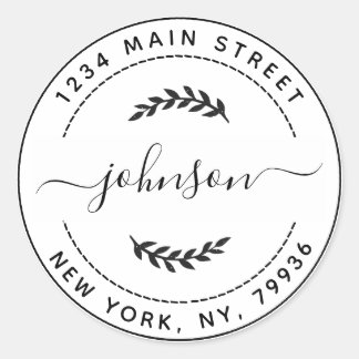 Erstellen Sie Ihre eigene Round-Rücksendeadresse Runder Aufkleber