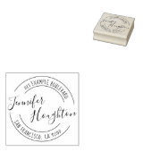 Erstellen Sie Ihre eigene Round-Script-Rücksendead Gummistempel (Stempel)
