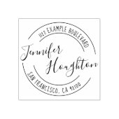 Erstellen Sie Ihre eigene Round-Script-Rücksendead Gummistempel (Prägung)