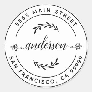 Erstellen Sie Ihre eigene Rücksendeadresse Classic Runder Aufkleber