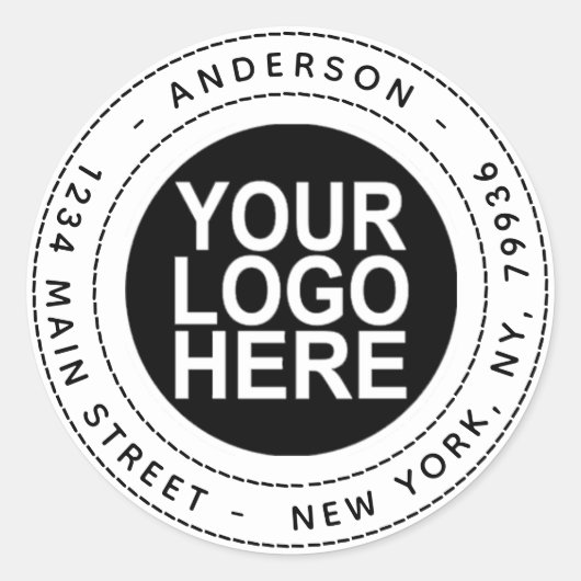 Erstellen Sie Ihre eigene Rücksendeadresse mit dem Runder Aufkleber (Vorderseite)