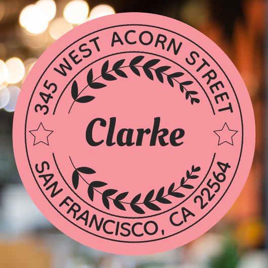 Erstellen Sie Ihre eigene Rücksendeadresse Schwarz Runder Aufkleber