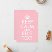 Erstellen Sie Ihre eigene Ruhe und führen Sie weit Mitteilungskarte (Vorderseite/Rückseite Beispiel)