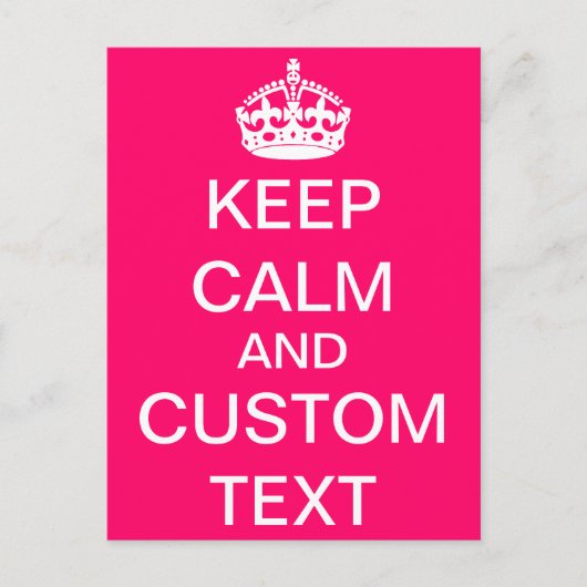 Erstellen Sie Ihre eigene Ruhe und tragen Sie sich Postkarte (Vorderseite)