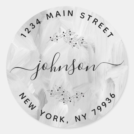 Erstellen Sie Ihre eigene runde Rücksendeadresse A Runder Aufkleber (Vorderseite)