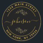 Erstellen Sie Ihre eigene Runde Rücksendeadresse B Runder Aufkleber<br><div class="desc">Erstellen Sie Ihre eigene Round-Rücksendeadresse</div>