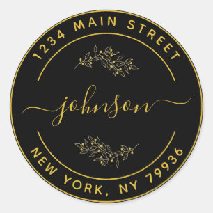 Erstellen Sie Ihre eigene Runde Rücksendeadresse B Runder Aufkleber