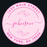 Erstellen Sie Ihre eigene runde Rücksendeadresse P Runder Aufkleber<br><div class="desc">Erstellen Sie Ihre eigene Round-Rücksendeadresse</div>