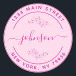 Erstellen Sie Ihre eigene runde Rücksendeadresse P Runder Aufkleber<br><div class="desc">Erstellen Sie Ihre eigene Round-Rücksendeadresse</div>