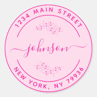 Erstellen Sie Ihre eigene runde Rücksendeadresse P Runder Aufkleber