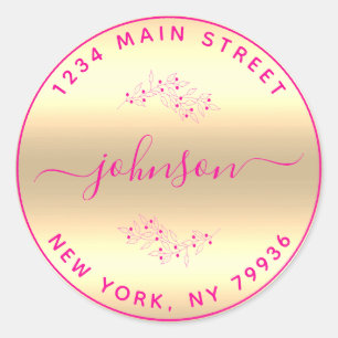 Erstellen Sie Ihre eigene runde Rücksendeadresse R Runder Aufkleber