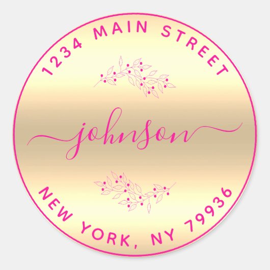 Erstellen Sie Ihre eigene runde Rücksendeadresse R Runder Aufkleber (Vorderseite)