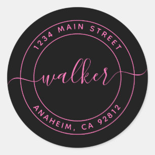 Erstellen Sie Ihre eigene runde Rücksendeadresse Runder Aufkleber