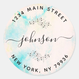 Erstellen Sie Ihre eigene runde Rücksendeadresse Runder Aufkleber