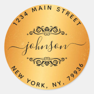 Erstellen Sie Ihre eigene runde Rücksendeadresse Runder Aufkleber