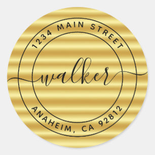 Erstellen Sie Ihre eigene runde Rücksendeadresse Runder Aufkleber