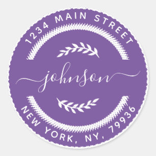 Erstellen Sie Ihre eigene runde Rücksendeadresse Runder Aufkleber