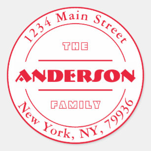 Erstellen Sie Ihre eigene runde Rücksendeadresse Runder Aufkleber