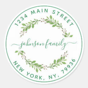 Erstellen Sie Ihre eigene runde Rücksendeadresse Runder Aufkleber