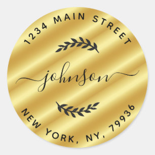 Erstellen Sie Ihre eigene runde Rücksendeadresse Runder Aufkleber