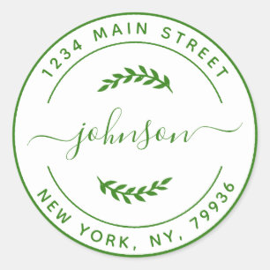 Erstellen Sie Ihre eigene runde Rücksendeadresse   Runder Aufkleber