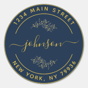 Erstellen Sie Ihre eigene runde Rücksendeadresse S Runder Aufkleber