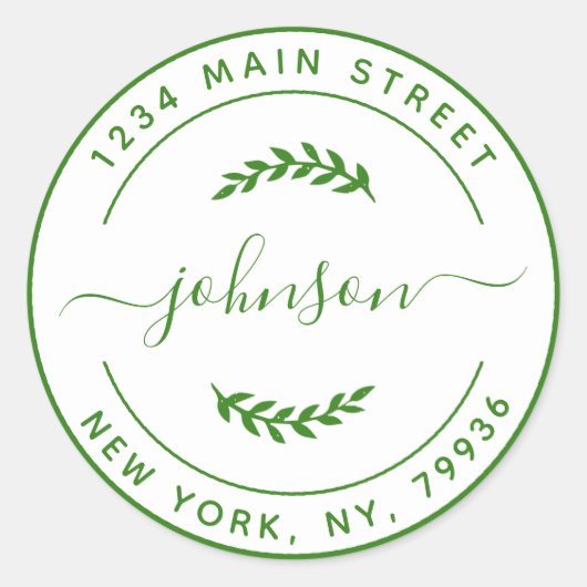 Erstellen Sie Ihre eigene runde Rücksendeadresse S Runder Aufkleber (Vorderseite)