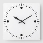 Erstellen Sie Ihre eigene runde, weiße Gerahmte Wa Quadratische Wanduhr (Vorderseite)