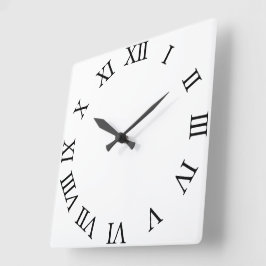 Erstellen Sie Ihre eigene runde, weiße Gerahmte Wa Quadratische Wanduhr