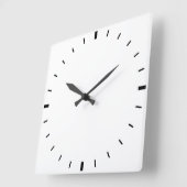 Erstellen Sie Ihre eigene runde, weiße Gerahmte Wa Quadratische Wanduhr (Winkel)