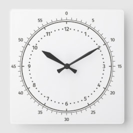 Erstellen Sie Ihre eigene runde, weiße Gerahmte Wa Quadratische Wanduhr