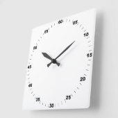 Erstellen Sie Ihre eigene runde, weiße Gerahmte Wa Quadratische Wanduhr (Winkel)