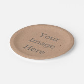 Erstellen Sie Ihre eigene rustikale braune Kraft z Pappteller (Schrägansicht)