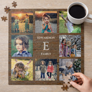 Erstellen Sie Ihre eigene rustikale Familienfotoco Puzzle